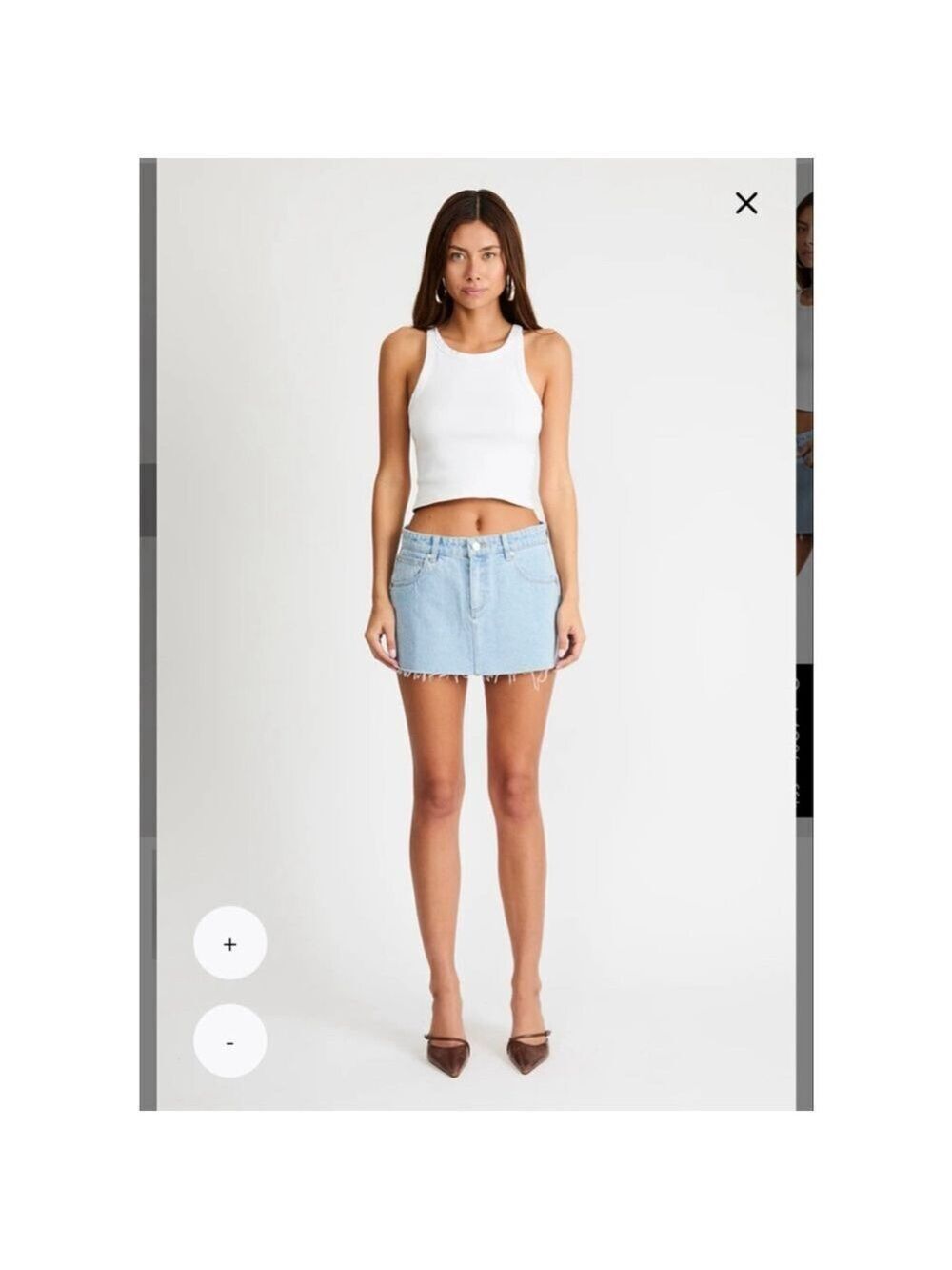 Women's Abrand Jeans Blue Denim Mini Skirt Size 12